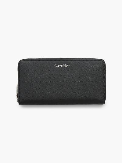 Calvin Klein Táskák & Kiegészítők HU433587 | Calvin Klein Large Zip Around Női Pénztárca Fekete